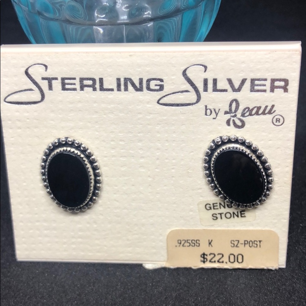 Black Onyx Sterling Silver Earrings